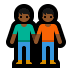 🧑🏾‍🤝‍🧑🏾 people holding hands: medium-dark skin tone display on Windows